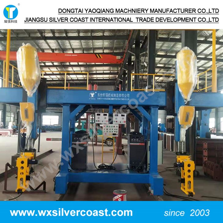 Double cantileber Tbeam submerged welding machine 2 Double cantileber Tbeam submerged welding machine 2